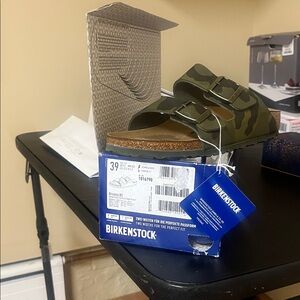 Birkenstock Green Camouflage Sandals